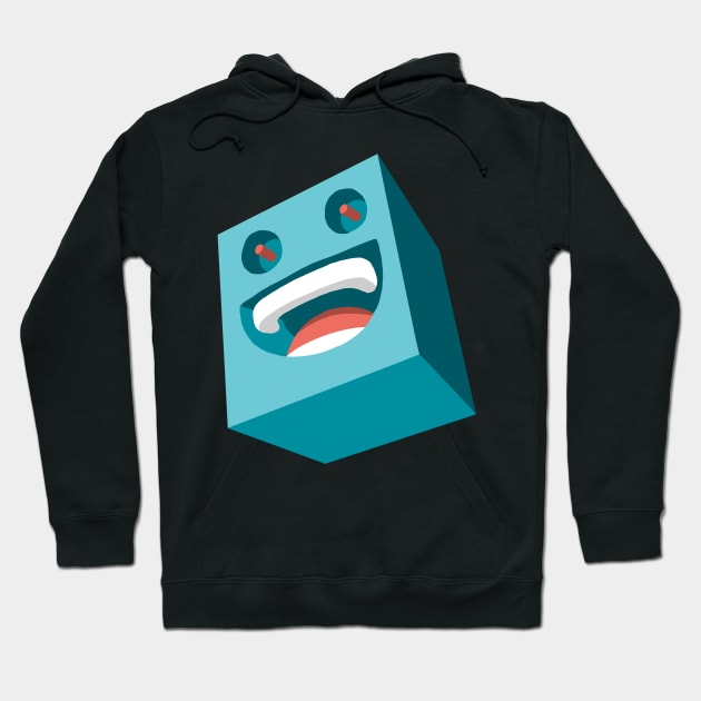 Block head Hoodie by JayWillDraw